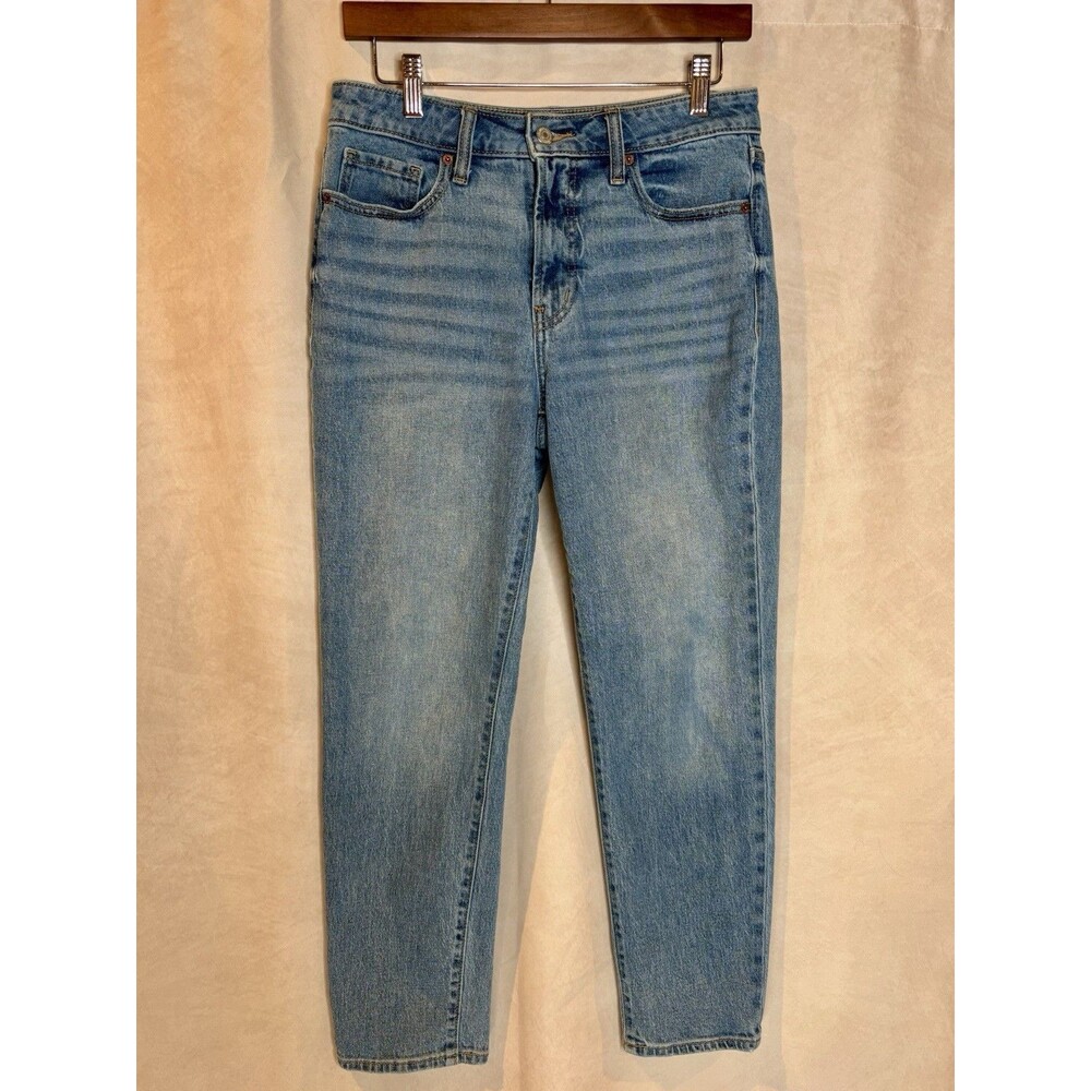 Old Navy OG Straight High Rise Jeans Size 6 Medium Wash Stretch Denim